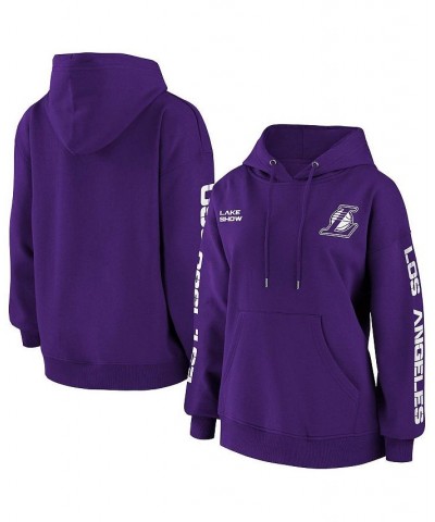Women's Purple Los Angeles Lakers Pullover Hoodie Purple $41.59 Sweatshirts