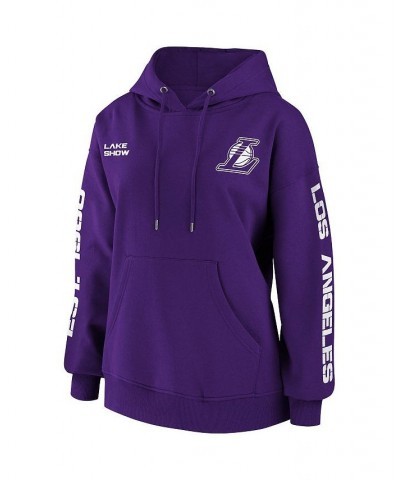 Women's Purple Los Angeles Lakers Pullover Hoodie Purple $41.59 Sweatshirts