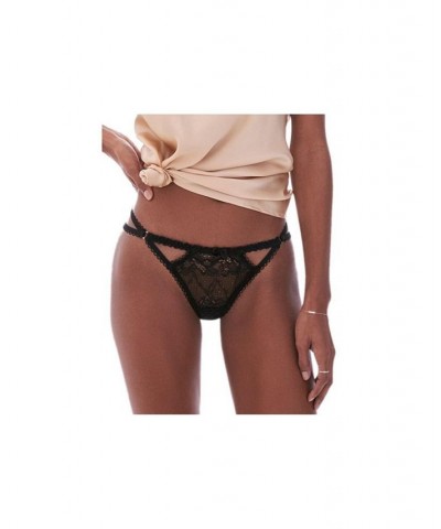 Kimmy Women's Thong Panty Black $13.97 Panty