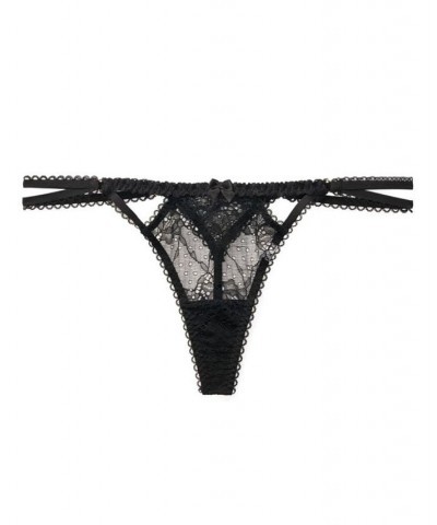 Kimmy Women's Thong Panty Black $13.97 Panty