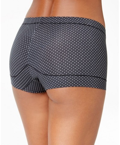 Dream Cotton Tailored Boyshort Underwear DM0002 Black w/ White Dot $9.24 Panty