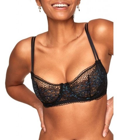 Evah Women's Unlined Balconette Bra Black $25.28 Bras