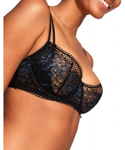 Evah Women's Unlined Balconette Bra Black $25.28 Bras