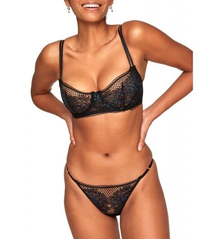 Evah Women's Unlined Balconette Bra Black $25.28 Bras