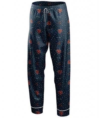 Women's Navy Chicago Bears Plus Size Long Sleeve Button-Up Shirt Pants Sleep Set Navy $41.24 Pajama