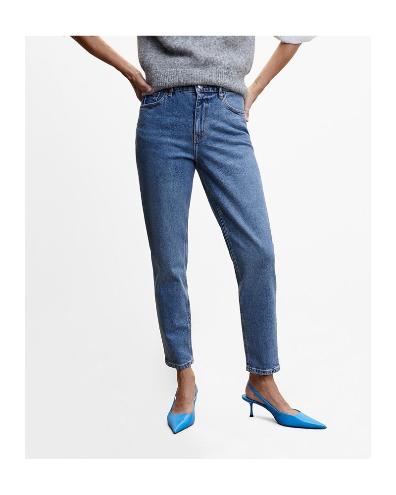 Women's Mom Comfort High Rise Jeans Medium Blue $28.00 Jeans