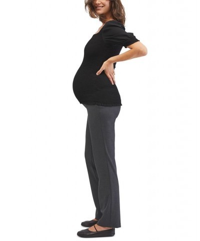 Secret Fit Belly Suiting Straight-Leg Maternity Pants Charcoal Grey $33.28 Pants