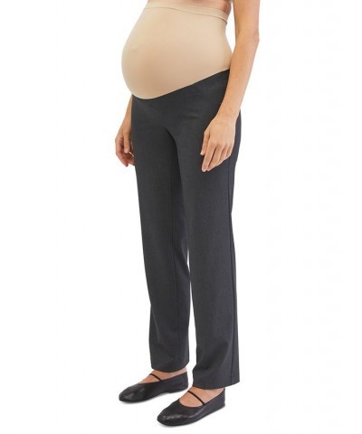 Secret Fit Belly Suiting Straight-Leg Maternity Pants Charcoal Grey $33.28 Pants