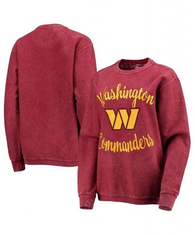 Women's Burgundy Washington Commanders Comfy Cord Pullover Sweatshirt Burgundy $38.00 Sweatshirts