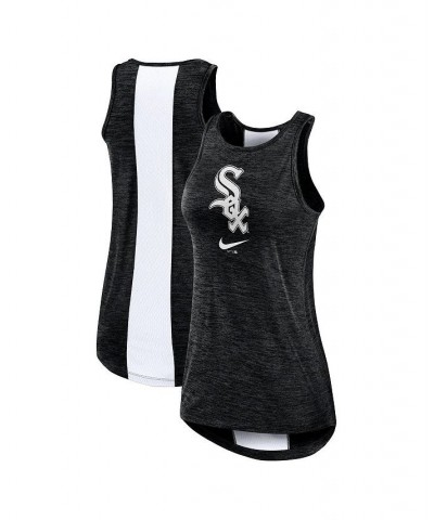 Women's Black Chicago White Sox Right Mix High Neck Tank Top Black $21.00 Tops
