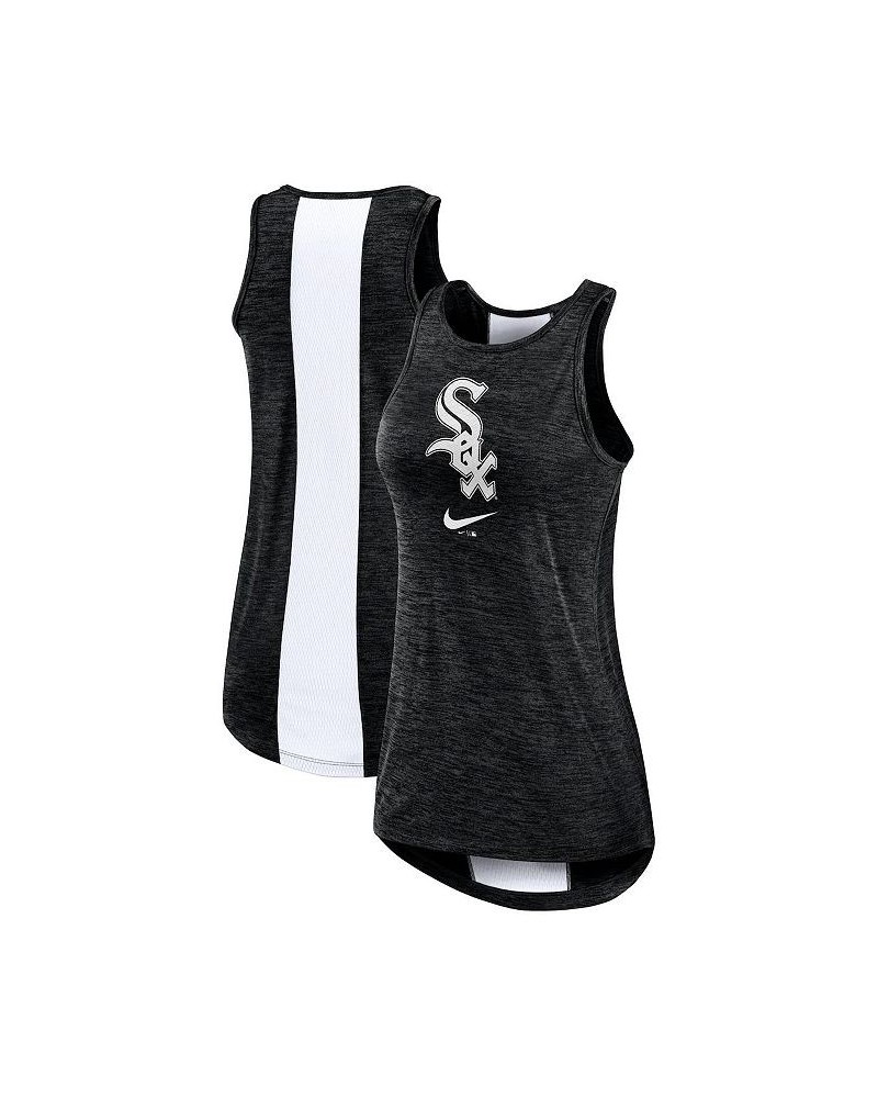 Women's Black Chicago White Sox Right Mix High Neck Tank Top Black $21.00 Tops