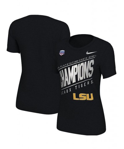 Women's Black LSU Tigers 2019 Fiesta Bowl Champions Locker Room T-shirt Black $25.64 Tops
