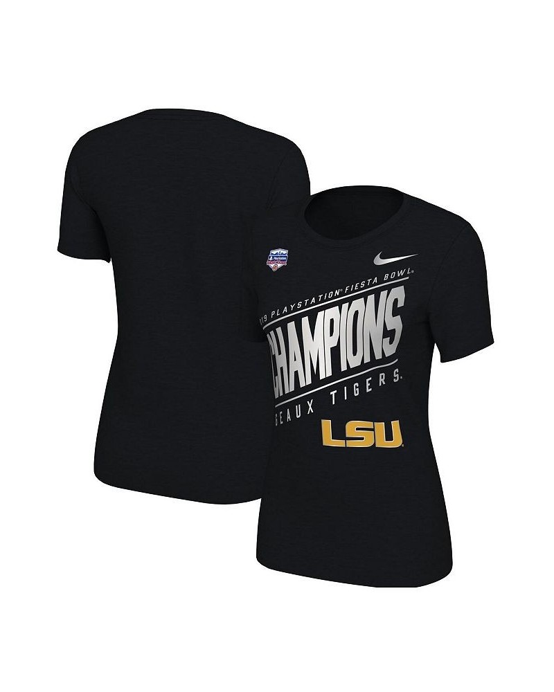 Women's Black LSU Tigers 2019 Fiesta Bowl Champions Locker Room T-shirt Black $25.64 Tops