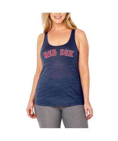 Women's Navy Boston Red Sox Plus Size Swing for the Fences Racerback Tank Top Navy $29.00 Tops