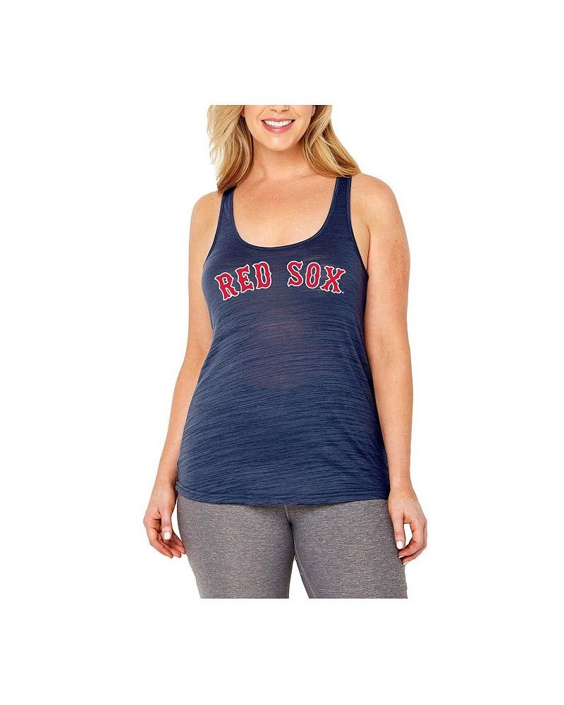 Women's Navy Boston Red Sox Plus Size Swing for the Fences Racerback Tank Top Navy $29.00 Tops