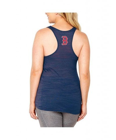 Women's Navy Boston Red Sox Plus Size Swing for the Fences Racerback Tank Top Navy $29.00 Tops