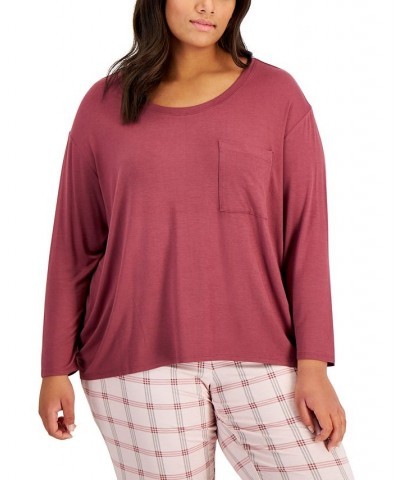 Plus Size Long-Sleeve Jersey Sleep Top Wild Ginger $11.09 Sleepwear