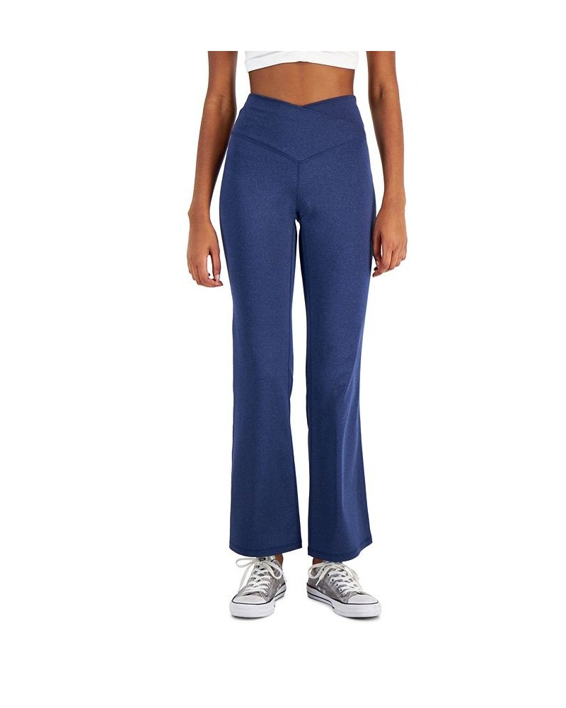 Women's Flared Cross-Dyed Full Length Leggings Navy Sail $9.46 Pants