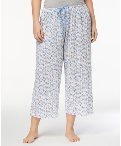 Womens Plus Size Sleepwell Printed Knit Capri Pajama Pant made with Temperature Regulating Technology Margarita $17.34 Sleepwear