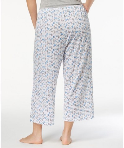 Womens Plus Size Sleepwell Printed Knit Capri Pajama Pant made with Temperature Regulating Technology Margarita $17.34 Sleepwear