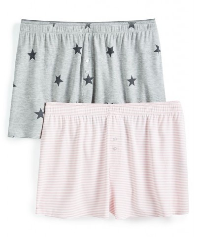 2-Pk. Core Boxer Shorts Gry Spaced Star $12.00 Sleepwear