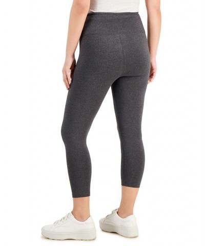 Petite High Rise Heather Capri Leggings Charcoal Heather $11.59 Pants