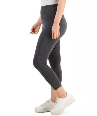 Petite High Rise Heather Capri Leggings Charcoal Heather $11.59 Pants