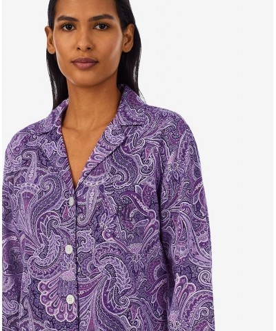 Ralph Lauren Long Sleeve and Pant Matching Pajama Set Purple Paisley $32.62 Sleepwear