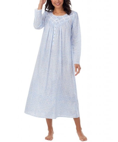 Cotton Pintuck Ballet Nightgown Blue Print $33.54 Sleepwear