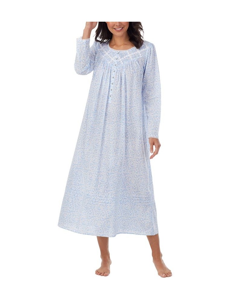 Cotton Pintuck Ballet Nightgown Blue Print $33.54 Sleepwear