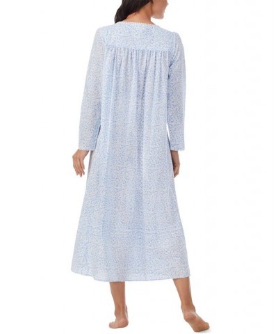 Cotton Pintuck Ballet Nightgown Blue Print $33.54 Sleepwear