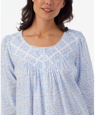 Cotton Pintuck Ballet Nightgown Blue Print $33.54 Sleepwear