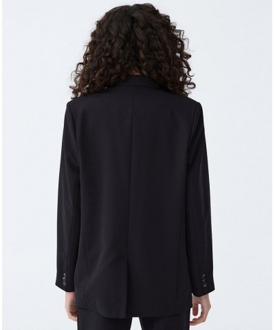 Women's Oversized Blazer Jacket Black $46.00 Jackets