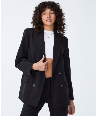 Women's Oversized Blazer Jacket Black $46.00 Jackets