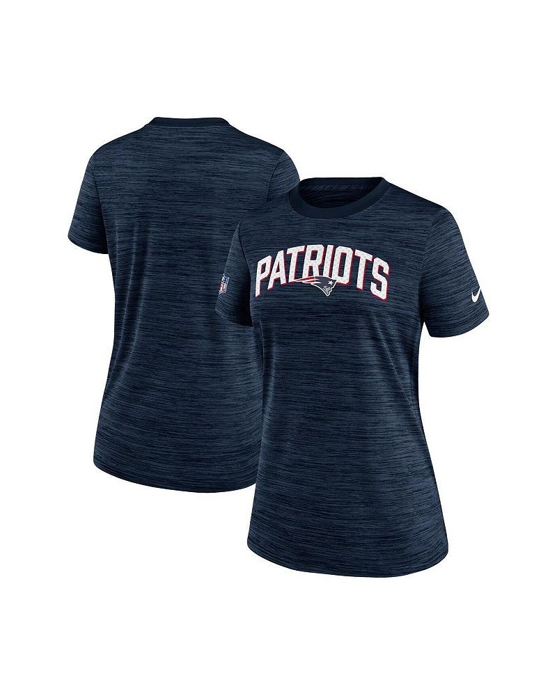 Women's Navy New England Patriots Sideline Velocity Lockup Performance T-shirt Navy $20.00 Tops