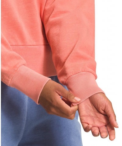 Women's Garment Dye Mock-Neck Sweatshirt Pink $32.19 Sweatshirts