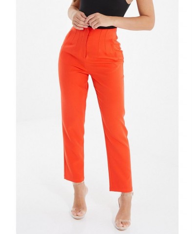 Women's Orange High Waisted Tailored Pant Orange $40.80 Pants
