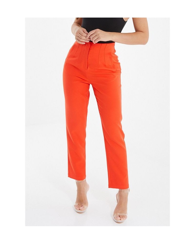 Women's Orange High Waisted Tailored Pant Orange $40.80 Pants