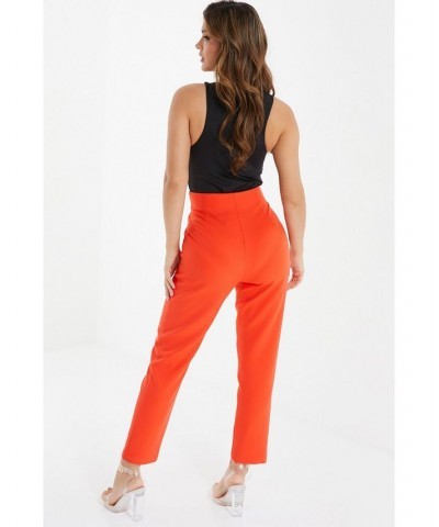 Women's Orange High Waisted Tailored Pant Orange $40.80 Pants