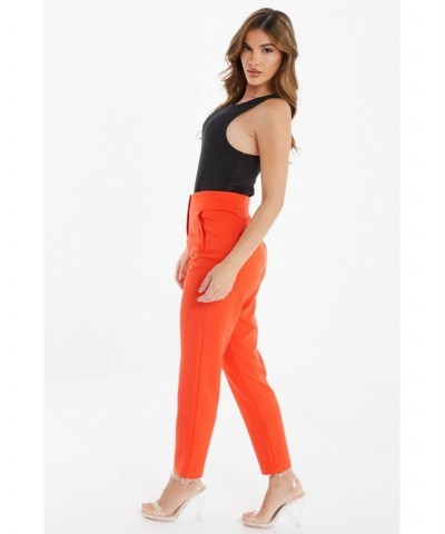 Women's Orange High Waisted Tailored Pant Orange $40.80 Pants