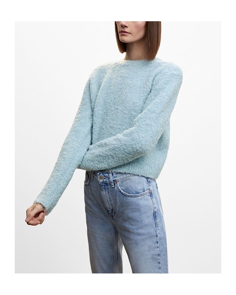 Women's Boucle Sweater Sky Blue $36.39 Sweaters