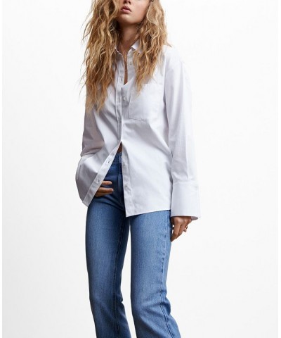 Women's Adjustable Back Shirt White $47.30 Tops
