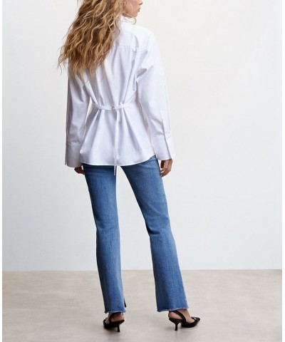 Women's Adjustable Back Shirt White $47.30 Tops