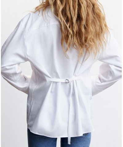 Women's Adjustable Back Shirt White $47.30 Tops