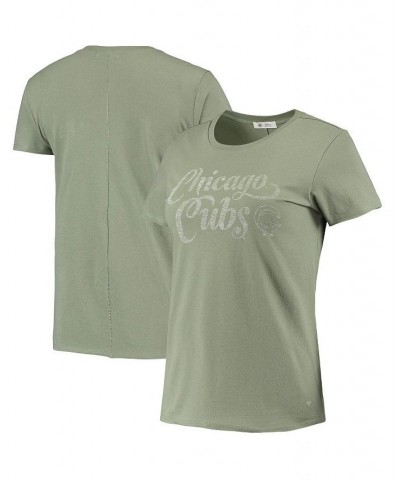 Women's '47 Olive Chicago Cubs Whitney Letter T-shirt Olive $27.35 Tops