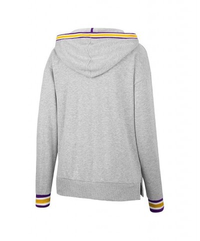 Women's Heathered Gray LSU Tigers Andy V-Neck Pullover Hoodie Heathered Gray $27.95 Sweatshirts