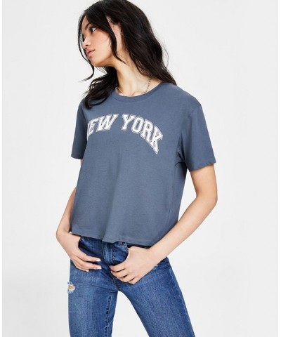Juniors' New-York-Graphic Short-Sleeve T-Shirt Turbulence $10.63 Tops