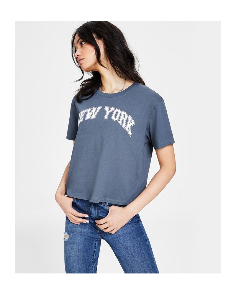 Juniors' New-York-Graphic Short-Sleeve T-Shirt Turbulence $10.63 Tops