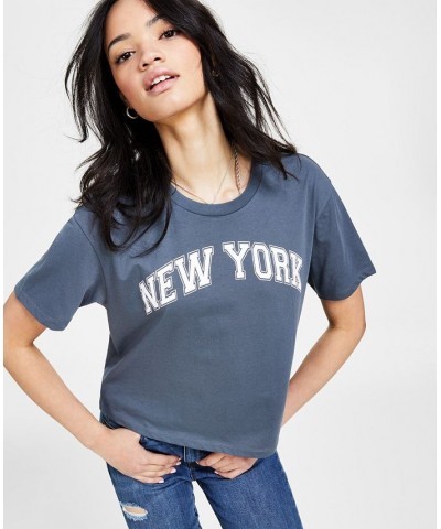 Juniors' New-York-Graphic Short-Sleeve T-Shirt Turbulence $10.63 Tops