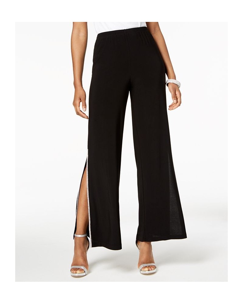 Sequined Wide-Leg Pants Regular & Petite Sizes Black $36.57 Pants